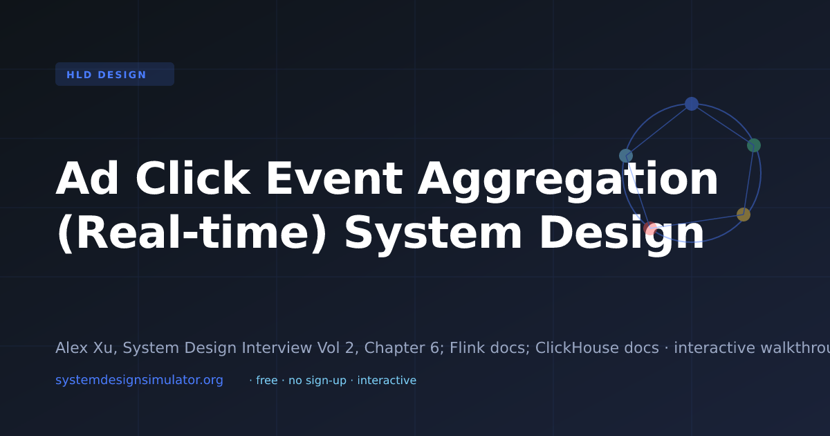 Ad Click Event Aggregation (Real-time) System Design — Interactive ...