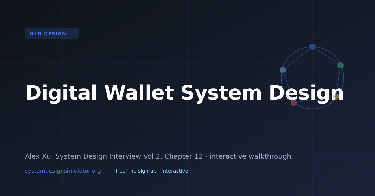 System Design Virtual Wallet Digital Wallet System Design — Interactive Walkthrough (2026) | Free