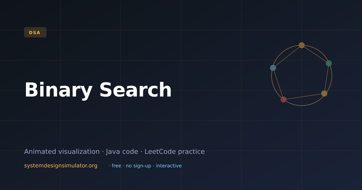 Binary Search Visualization (2026) — Interactive DSA Prep | Free
